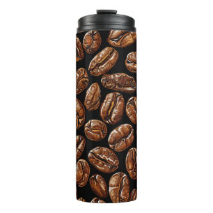 Koffiebonen patroon Barista Cadeau Thermosbeker