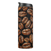 Koffiebonen patroon Barista Cadeau Thermosbeker (Geroteerd rechts)