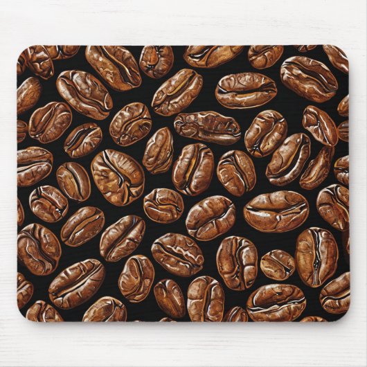 Koffiebonen patroon muismat (Voorkant)