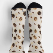 Koffiebonen patroon op een lichte ondergrond sokken (Top)