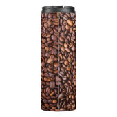 Koffiebonen patroon voedseltextuur thermosbeker (Achterkant)