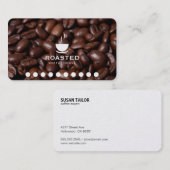 Koffiebonen (ponskaarvariatie) klantenkaartje (Voorkant / Achterkant)