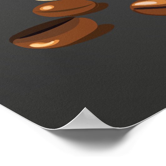 Koffiebonen Poster (Hoek)