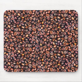 Koffiebonen Potlood Tekenpatroon Roestbruin Muismat