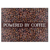 Koffiebonen Potlood Tekenpatroon Roestbruin Snijplank (Voorkant)