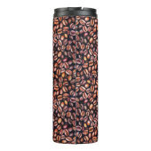 Koffiebonen Potlood Tekenpatroon Roestbruin Thermosbeker (Achterkant)