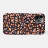 Koffiebonen potloodtrekpatroon bijtend bruin Case-Mate iPhone case (Achterkant (horizontaal))