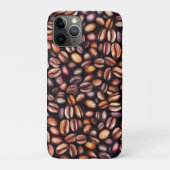 Koffiebonen potloodtrekpatroon bijtend bruin Case-Mate iPhone case (Achterkant)