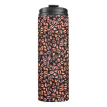 Koffiebonen potloodtrekpatroon bijtend bruin