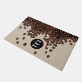 Koffiebonen professionele Logo Deurmat (Schuin)