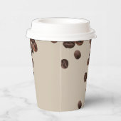 Koffiebonen professionele Logo Papieren Bekers (Rechts)