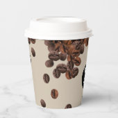 Koffiebonen professionele Logo Papieren Bekers (Voorkant)