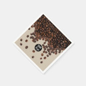 Koffiebonen professionele Logo Servet (Hoek)