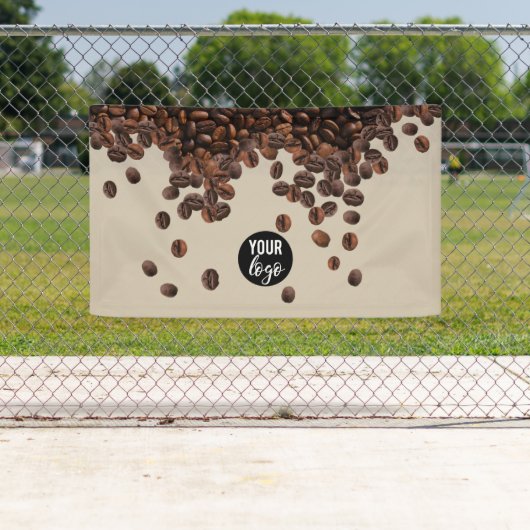 Koffiebonen professionele Logo Spandoek (Insitu)