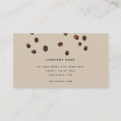 Koffiebonen professionele Logo Visitekaartje (Achterkant)