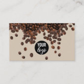 Koffiebonen professionele Logo Visitekaartje (Voorkant)