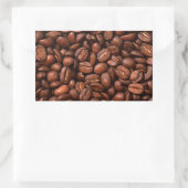 Koffiebonen Rechthoekige Sticker (Tas)
