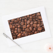 Koffiebonen Rechthoekige Sticker (Envelop)