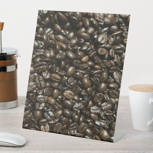 Koffiebonen Reclamebord Met Voetstuk (Insitu)