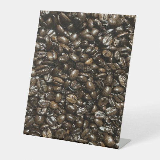 Koffiebonen Reclamebord Met Voetstuk (Voorkant)