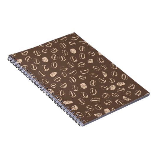 Koffiebonen restaurantafels met handgetekende cart notitieboek (Rechterzijde)