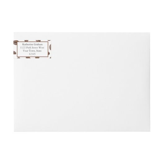 Koffiebonen Retouradres Labels voor Love Is Brewin (Voorkant)