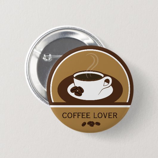 Koffiebonen rond de Button van de Koffiebeker (Voorkant /achterkant)