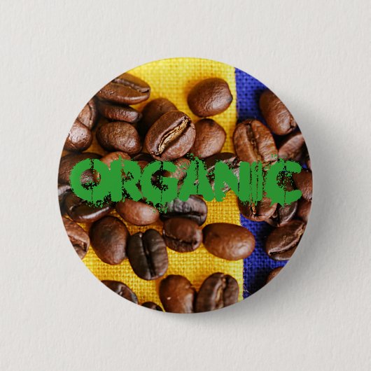 Koffiebonen Ronde Button 5,7 Cm (Voorkant)