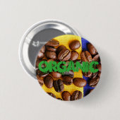 Koffiebonen Ronde Button 5,7 Cm (Voorkant /achterkant)