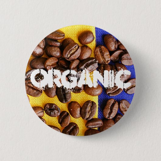 Koffiebonen Ronde Button 5,7 Cm (Voorkant)