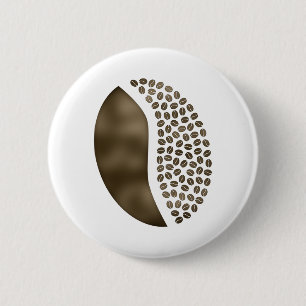 koffiebonen ronde button 5,7 cm