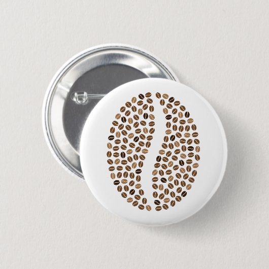 koffiebonen ronde button 5,7 cm (Voorkant /achterkant)