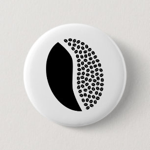 koffiebonen ronde button 5,7 cm