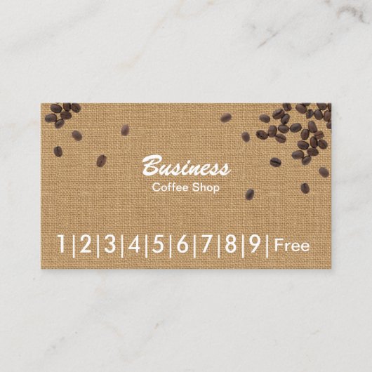 Koffiebonen Rustic Burlap Coffee Loyalty (Voorkant)