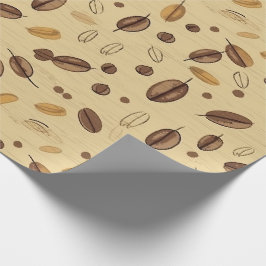 Koffiebonen rustiek Patroon No1 Cadeaupapier
