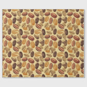 Koffiebonen rustiek  patroon NO2 Cadeaupapier (Vlak)