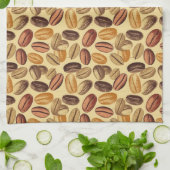 Koffiebonen rustiek  patroon NO2 Theedoek (Gevouwen)