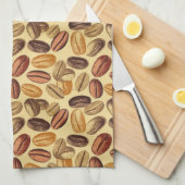 Koffiebonen rustiek  patroon NO2 Theedoek (Quarter Fold)