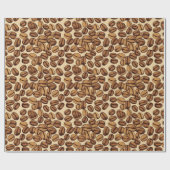 Koffiebonen rustiek  Patroon No4 Cadeaupapier (Vlak)