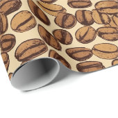 Koffiebonen rustiek  Patroon No4 Cadeaupapier (Rol Hoek)