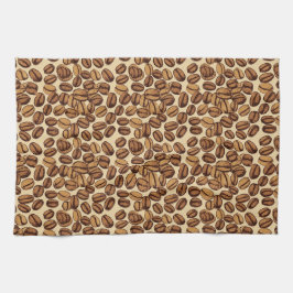 Koffiebonen rustiek  Patroon No4 Theedoek
