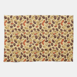 Koffiebonen rustiek  Patroon No5 Theedoek