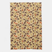 Koffiebonen rustiek  Patroon No5 Theedoek (Verticaal)