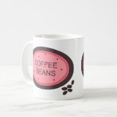 Koffiebonen tekenen koffiemok (Voorkant links)