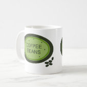 Koffiebonen tekenen koffiemok (Voorkant links)