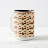 Koffiebonen Tweekleurige Koffiemok (Voorkant links)