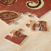 Koffiebonen: typografie  patroon. legpuzzel (Zijkant)