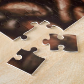 Koffiebonen V3 Jigzaag Puzzle Legpuzzel (Zijkant)