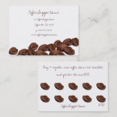 Koffiebonen van doppen klantenkaartje (Voorkant / Achterkant)