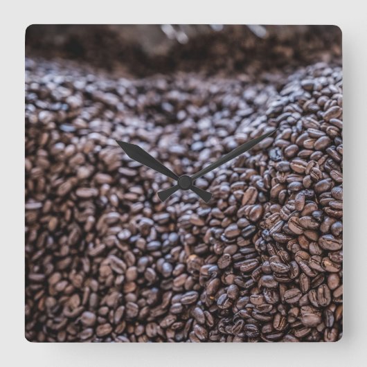 Koffiebonen Vierkante Klok (Voorkant)